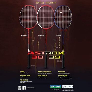 Ракетка YONEX Astrox 38 D для бадмінтону