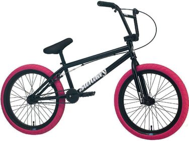 НЕДІЛЯ 2022 Креслення 20 дюймів Повний BMX Bike Gloss Чорний/Б Рожевий 20TT