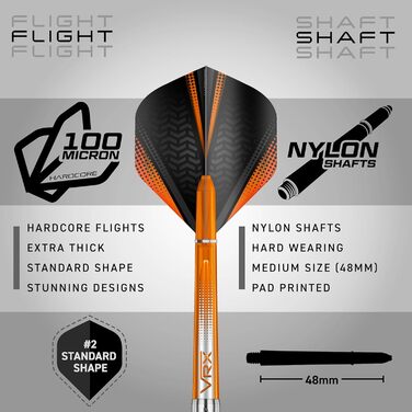 Дротики для дартсу Red Dragon Amberjack 1 Softip 18 г з оперенням та стрижнями, професійний набір