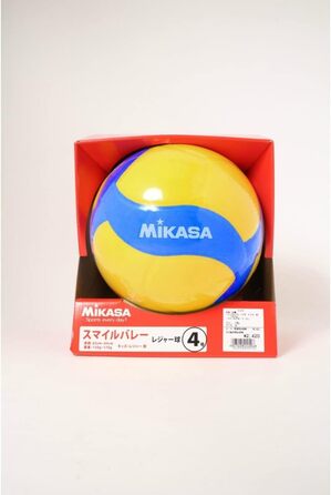 Волейбольний м'яч Mikasa Smile Valley №4 VS160W-Y, для залу, рекомендований тиск 0,10-0,15 кгс/см²