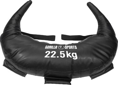 Сумка GORILLA SPORTS 5-22,5 кг, шкірозамінник, чорна, силова