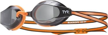 Дитячі плавальні окуляри TYR Blackops 140 EV для змагань, димчаті/помаранчеві/чорні