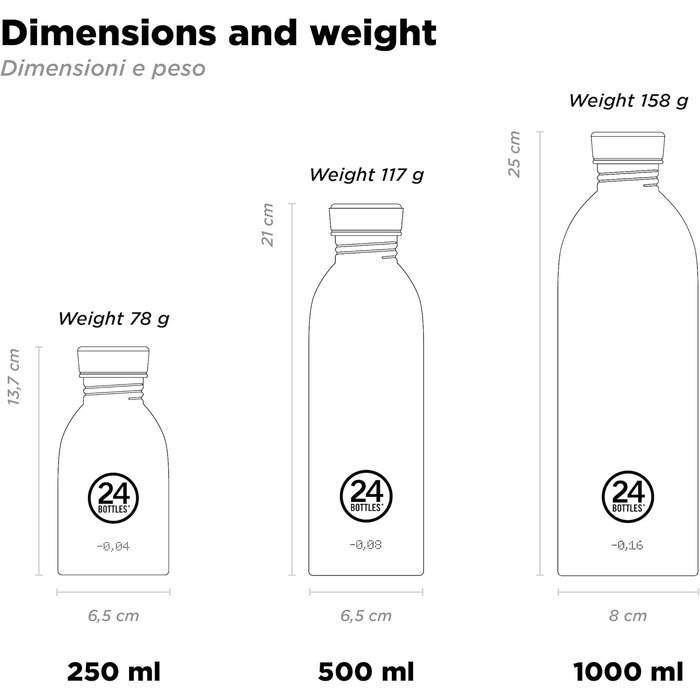 Пляшка для води 24Bottles 1 л матова сталь