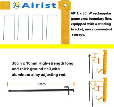 Міцна вулична волейбольна сітка Airist із системою Anti-AG, регульованими алюмінієвими брусками, професійним набором волейбольних сіток для саду та пляжу, волейболом та сумкою для перенесення