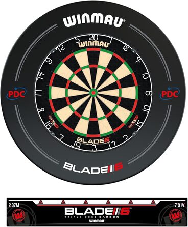 Набір дартбордів WINMAU Blade 6 зі світлодіодною, об'ємною та очеською лінією