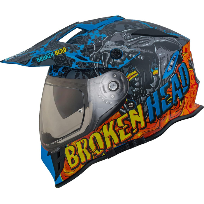 Мотокросовий шолом Broken Head VX2 з козирком і сонцезахисною лінзою, розмір XS (53-54 см), Tigris VX2