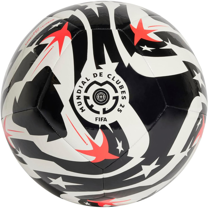 М'яч футбольний adidas FIFA World Cup Club, розмір 4, білий/чорний/червоний