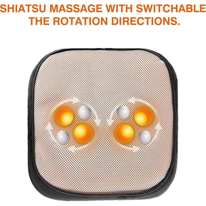 Масажер Snailax Shiatsu 2-в-1 для ніг/спини з теплом