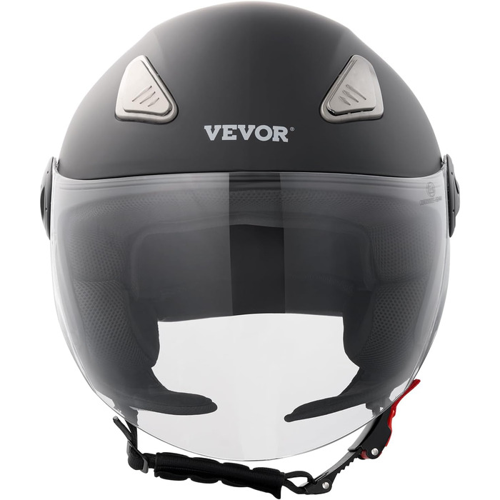 Мотошолом VEVOR 3/4 обличчя, розмір S (55-56 см), AB-пластик, Bluetooth, знімний візор, DOT, для дорослих та підлітків