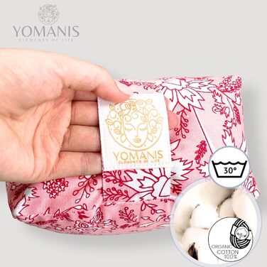 Подушка YOMANIS Balisa Travel Bolster Cushion 40x18x10см для йоги та медитації, наповнена бавовною, тверда та стабільна, сертифікована Social&Fair Natural & Organic Cotton Oeko-Tex. Ідеально підходить для йоги в дорозі Blossom Pink