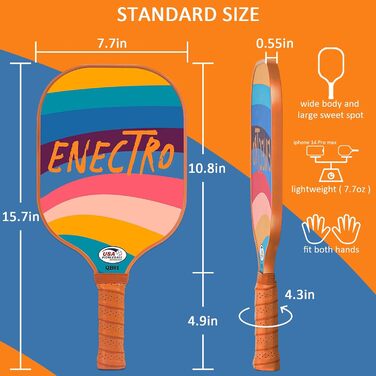 Набір весл ENECTRO Pickleball, 2 шт., з м'ячами та ручками