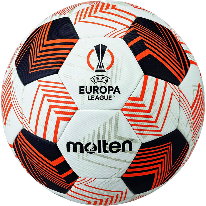 Офіційний футбольний м'яч Molten 5000 UEL UEFA Europa League, розмір 5, для підлітків та дорослих, Acentec, матова текстура, FIFA Quality Pro
