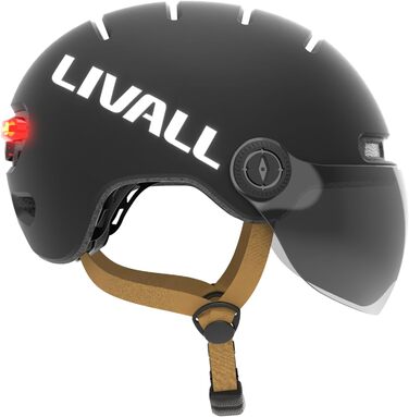 Розумний велосипедний шолом LIVALL L23 з LED-підсвіткою та знімним візором, сертифікований NTA8776 CPSC, з функцією виявлення падінь для дорослих, для електровелосипеда, самоката та щоденного використання