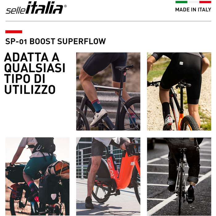 Сідло Selle Italia SP-01 Boost Superflow біле унісекс, один розмір