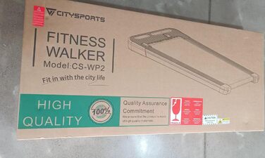 Електрична бігова доріжка CITYSPORTS WP2, з Bluetooth та LCD дисплеєм, максимальна швидкість 6 км/год, ідеально підходить для фітнесу вдома та в офісі