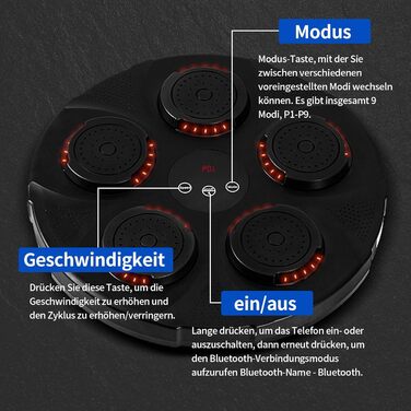 Розумна музика Bluetooth боксерська машина, музична боксерська машина боксерська машина з боксерськими рукавичками, настінне кріплення для домашнього музичного боксера, пристрої для реакції та координації очей для дітей та дорослих