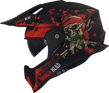 Мотокросовий шолом Broken Head VX2 з візором і сонцезахисним козирком