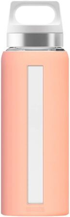 SIGG Dream пляшка для води 0.65 л, скляна, з силіконовим чохлом, термостійка, герметична, без шкідливих речовин