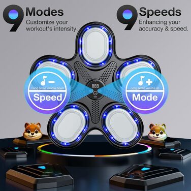 Електронна Bluetooth боксерська машина для тренувань, настінна ударна мішень, музичний тренажер для боксу