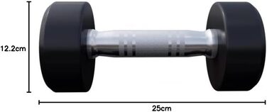 Гантелі GORILLA SPORTS 2-40 кг, гумові, нековзні грипси