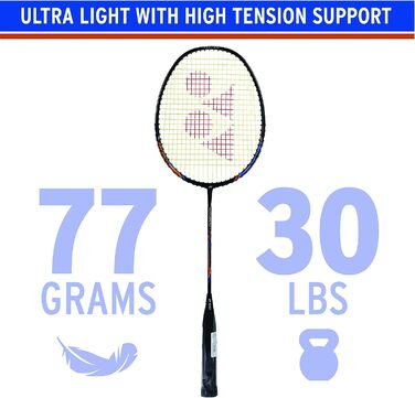 Ракетка для бадмінтону YONEX Nanoray 10F Hi-Flex чорна, нанизана