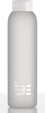 Be-Active Пляшка для води 1 л з боросилікатного матового скла, BPA-free, з мотиваційною розміткою часу