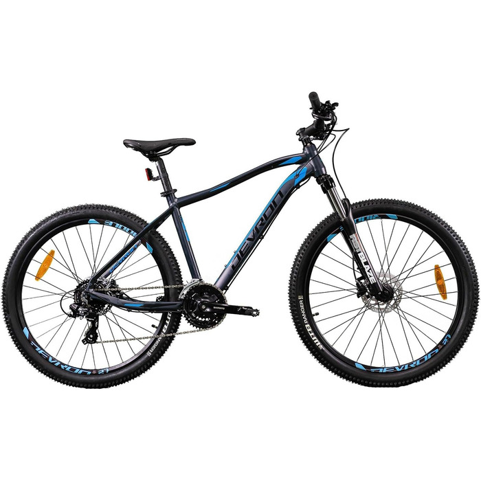 Гірський велосипед Devron Riddle RM1.7 для чоловіків - Alu Hardtail, 27,5 дюймів, himano 3x8, гідравлічний Cheibenbreme, чотиристоронній MTB для пригод (сірий, L)