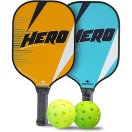 Набір Diadem Hero Pickleball: 2 весла, 2 м'ячі, сумка, схвалено USAPA