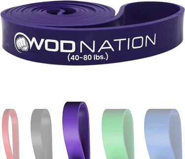 Еластична стрічка для підтягувань WOD Nation 41 дюймів – петля для підтягувань, фітнесу, кросфіту, розтяжки та мобільності