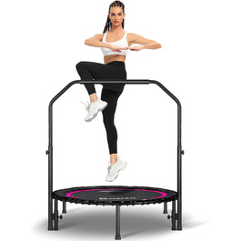 Батут DARCHEN 200KG Rebounder для дорослих, міні-батут для тренувань Small Rebounder Exercise для тренувань Fitness для спокійного та безпечного батуту в приміщенні 100CM (180кг - поручень, червоний)