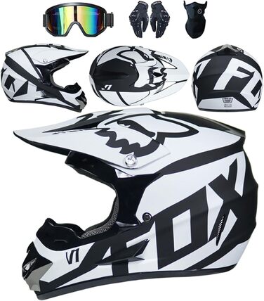 Дитячий та підлітковий мотокросовий шолом для квадроциклів, BMX, MX, унісекс, легкий і зручний комплект мотоциклетного шолома, DOT сертифікований, колір M
