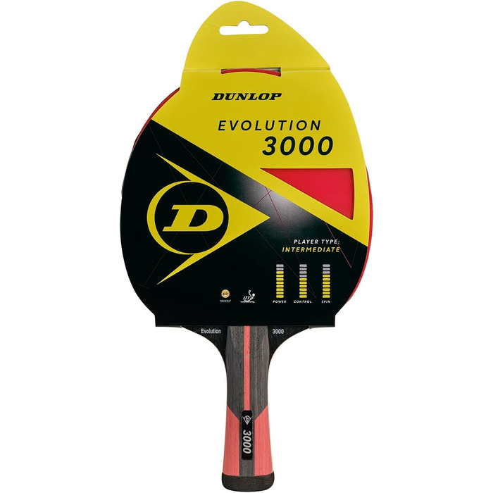 Ракетка для настільного тенісу Dunlop Evolution 3000, чорна/червона
