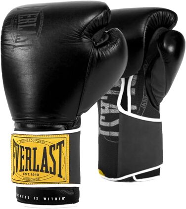 Боксерські рукавички Everlast 1910 класичні чорні 14 унцій унісекс