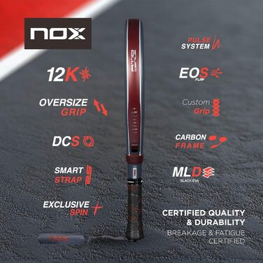 Ракетка Nox AT10 Genius 12k Agustin Tapia Padel 360-375г