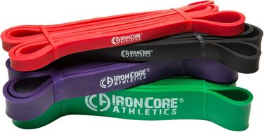 Стрічки для підтягування Iron Core Athletics - 4 рівня опору, до 75 кг