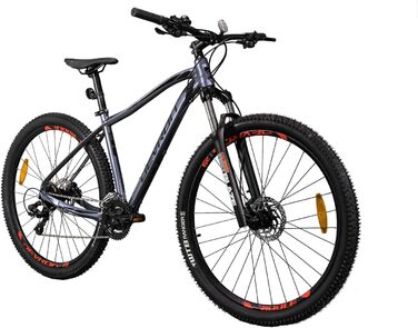 Чоловічий гірський велосипед Devron Ridde RM1.9 - колеса 29-Zo, Shimano 3x8, гідравлічне дискове гальмо, багатосторонній MTB для пригод (сірий, M)