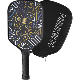 Ракетка для піклболу Sukeen Pickleball T700 Carbon, 16 мм стільниковий сердечник, контроль