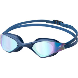 Окуляри для плавання Aqua Speed Riptide 10 для дорослих, дзеркальні, антифог, UV-захист, силіконова стрічка, ультрашвидке кріплення, мікрофіброва серветка, сині