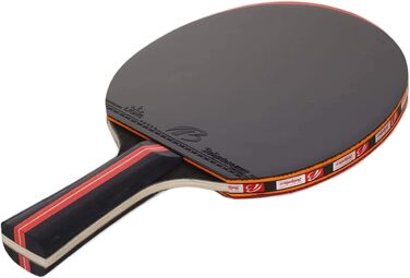 Ракетки для настільного тенісу, Amaza Professional Table Tennis Set, 2 ракетки для настільного тенісу 3 м'ячі для настільного тенісу для любителів, початківців, експертів (7 шарів деревини тополі Висока еластична губка 2 мм) Червоний