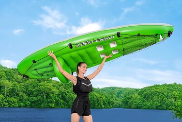 Надувний каяк Bestway Hydro-Force Koracle для риболовлі, комплект: ручний насос, весло, сумка, 1-місний човен, різні стилі