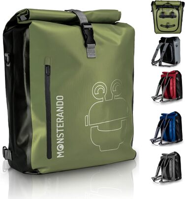 Велосумка MONSTERANDO Travel-Monster 3in1 25л, зелена