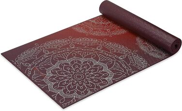 Килимок для йоги Gaiam Premium 6 мм, антиковзкий, металевий сонячний захід, для йоги, пілатесу та фітнесу, 172×61×0,6 см