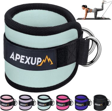 APEXUP Регульований неопреновий ремінець на щиколотку для кросовера, пастельно-блакитний, для тренувань сідниць і ніг, кабельна машина, 1 шт.