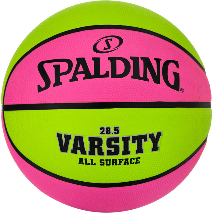 Баскетбольний м'яч на відкритому повітрі Spalding Varsity Рожевий/Зелений Середній розмір 6, 28.5'