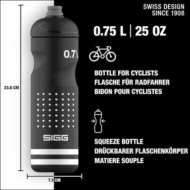 Фляготримач SKS GERMANY ANYWHERE TOPCAGE та м'яка велосипедна пляшка SIGG Pulsar, чорна, комплект для велосипеда
