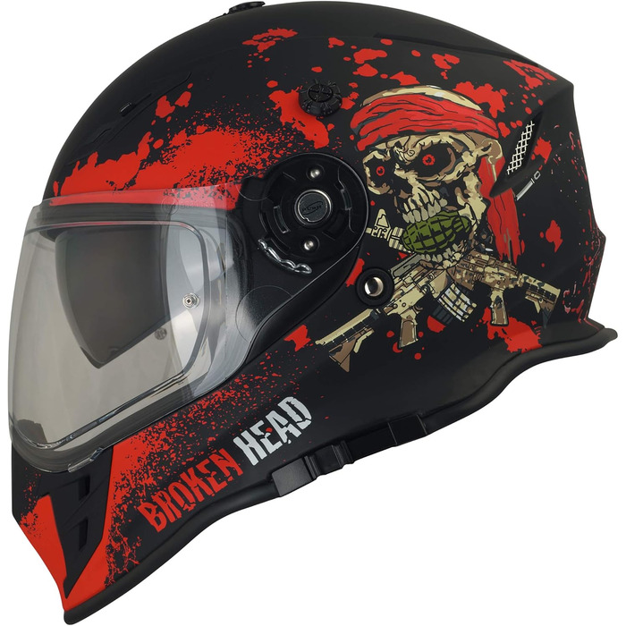 Мотокросовий шолом Broken Head VX2 з візором і сонцезахисним козирком