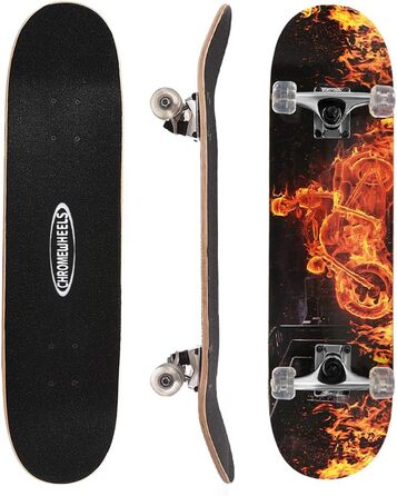 Скейтборд Cruiser Longboard, 8-шарова кленова дека, 31 дюйм