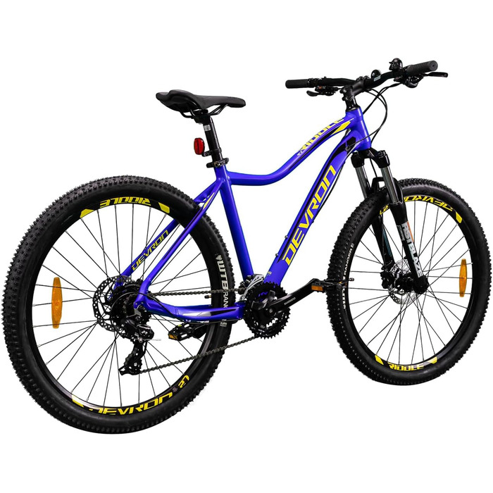 Гірський велосипед Devron RM1.7W, хардтейл алюміній, Shimano 3x8, 27.5 дюймів, дискове гальмо, універсальний гірський велосипед для авантюрних жінок Blue L