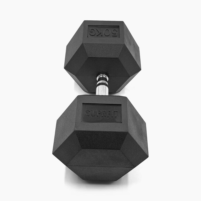 Гантелі SUPRFIT Hexagon 1-50 кг, нековзкі, набір 2х50 кг