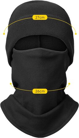 Маска для обличчя Snowledge Ski Balaclavas (S-4XL, чорна)